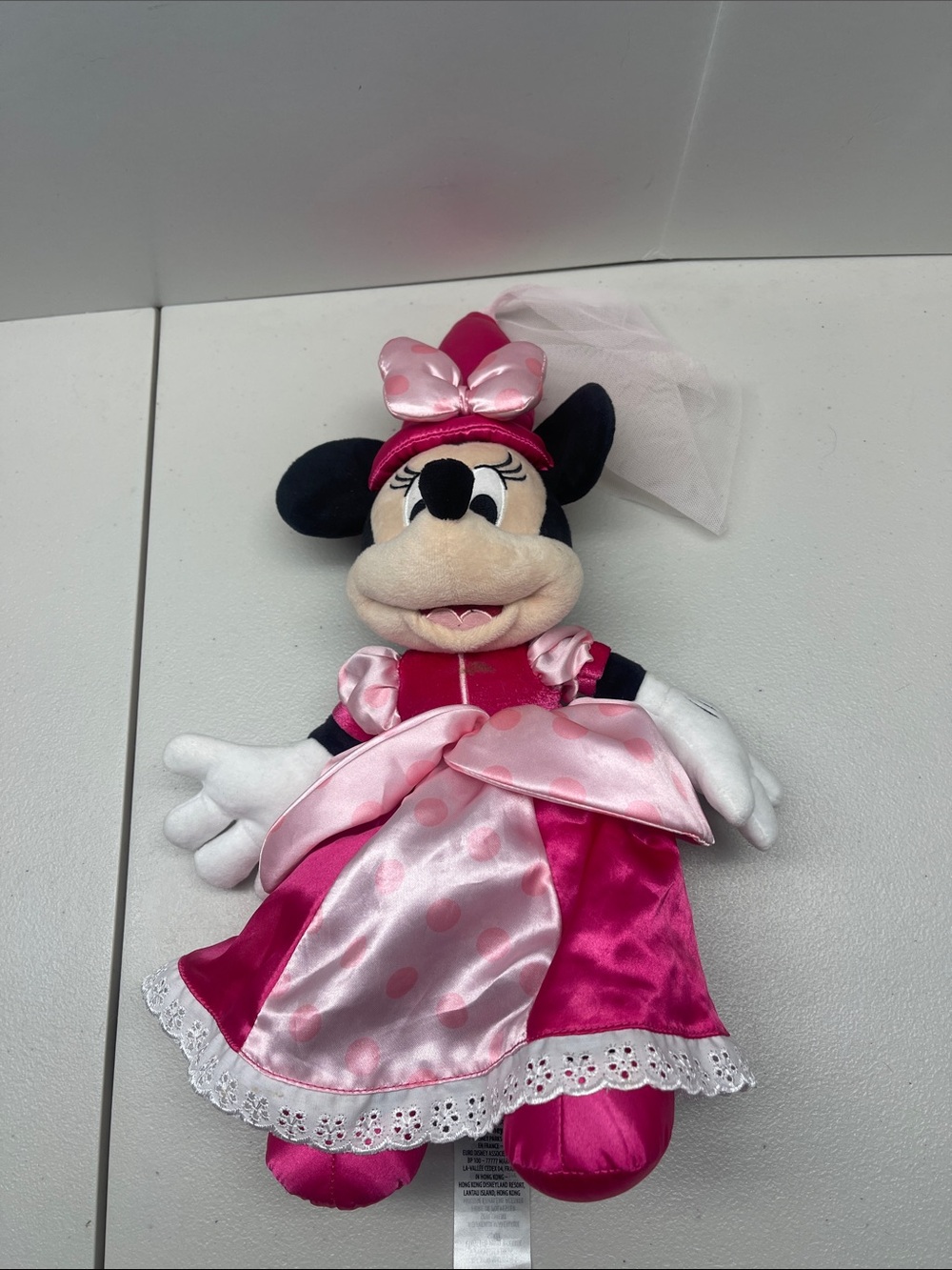 Authentic Disney Park Pink Minnie Mouse Princess Stuffed Plush 14" w/Satin Dress - Picture 4 of 5